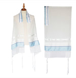 Load image into Gallery viewer, Eretz Light  Blue Stripe Tallit Michal
