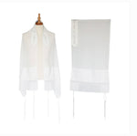 Load image into Gallery viewer, Eretz White on White Textured Tallit   Ariel
