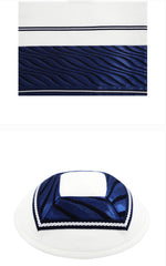 Load image into Gallery viewer, Eretz Navy Wide Stripe Tallit
