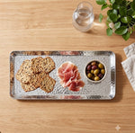 Load image into Gallery viewer, Silver Small Hammered Rectangle Plate
