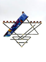 Load image into Gallery viewer, Gary Rosenthal Star of David &quot;Presidential&quot; Menorah in 5 colors
