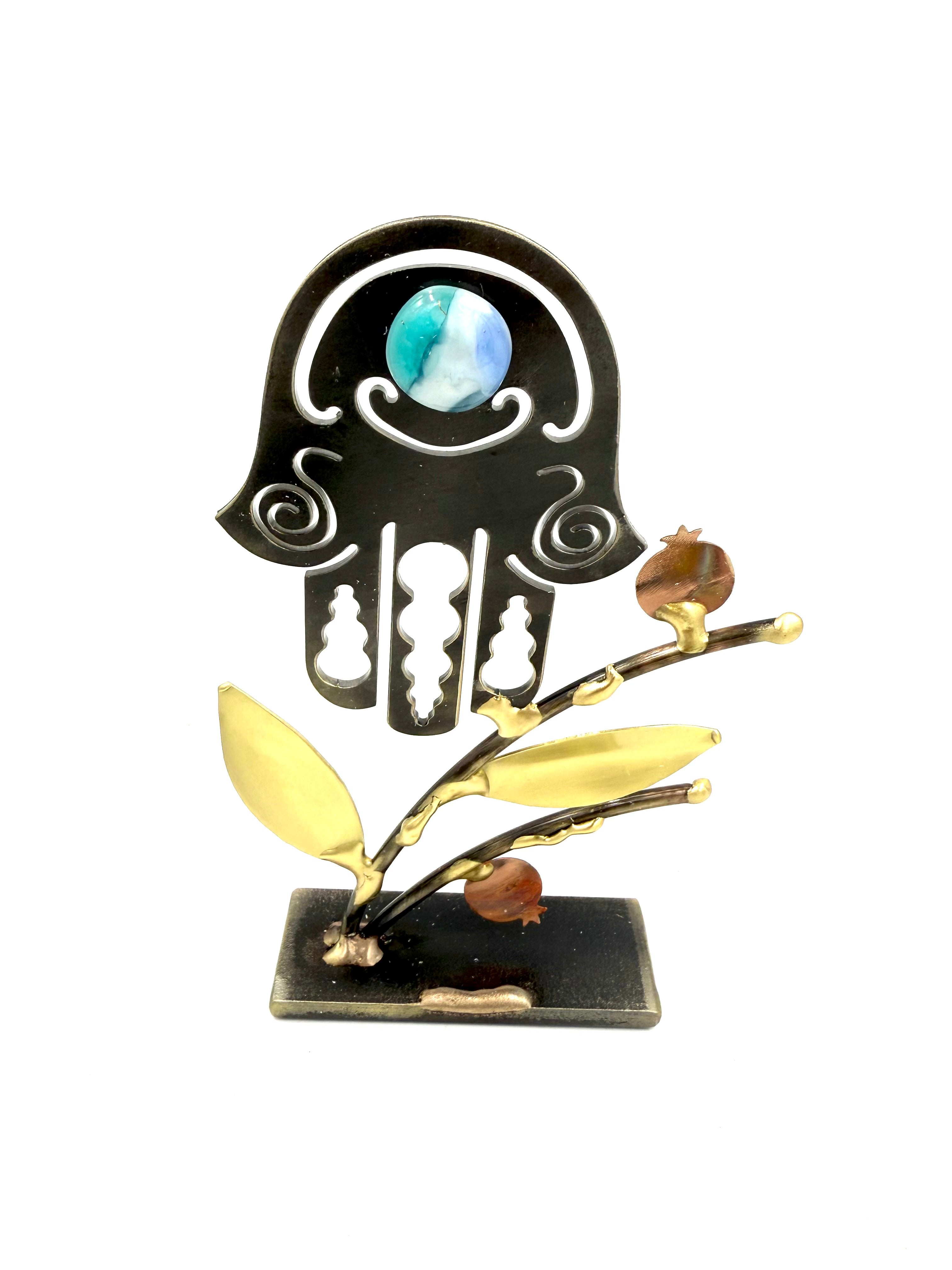 Gary Rosenthal Hamsa and Pomerganates Sculpture 3 Colors