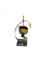 Load image into Gallery viewer, Gary Rosenthal Multi Color Spiral Dreidel on Stand
