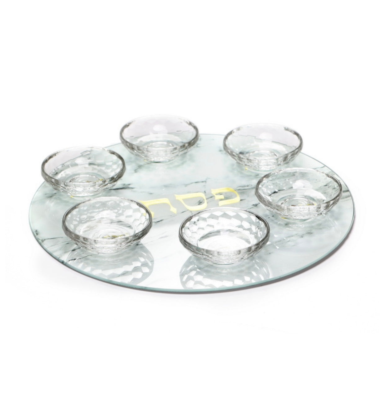 Crystal and Marble Seder Plate