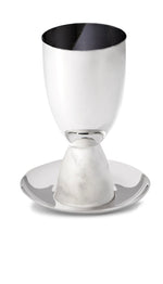 Load image into Gallery viewer, Marble and Silver Kiddush Cup
