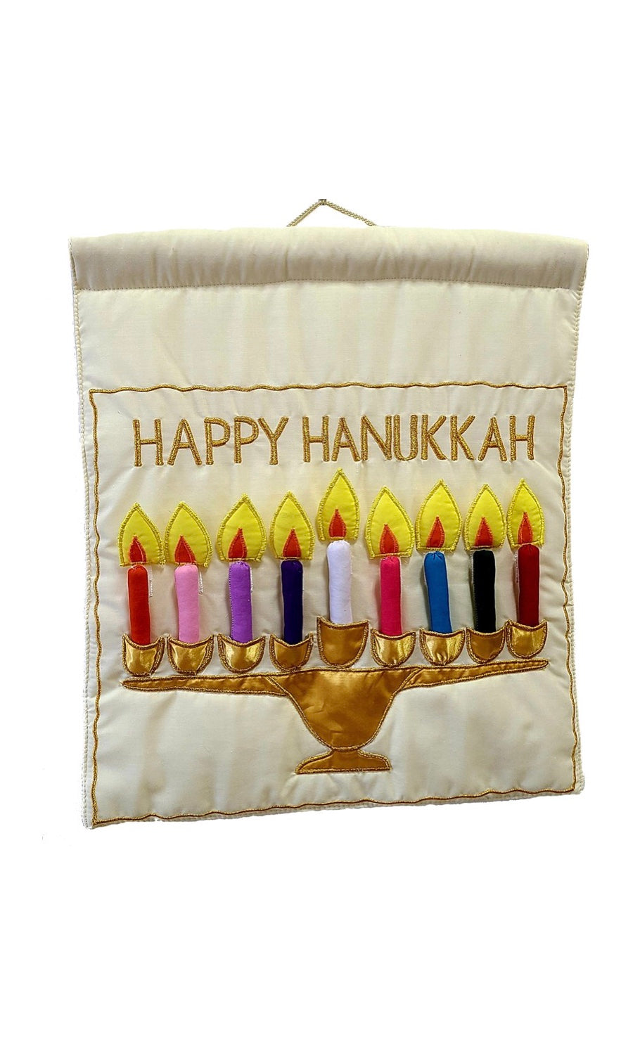 Hanukkah Menorah Wall Hanging toys in White and Pink