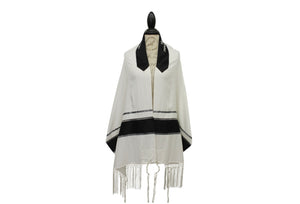 Tallit in Black and Silver