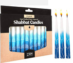 Load image into Gallery viewer, Shabbat Candles (blue elegance)
