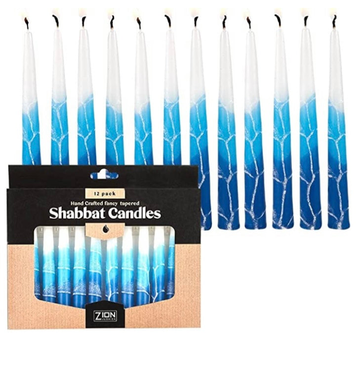 Shabbat Candles (blue elegance)