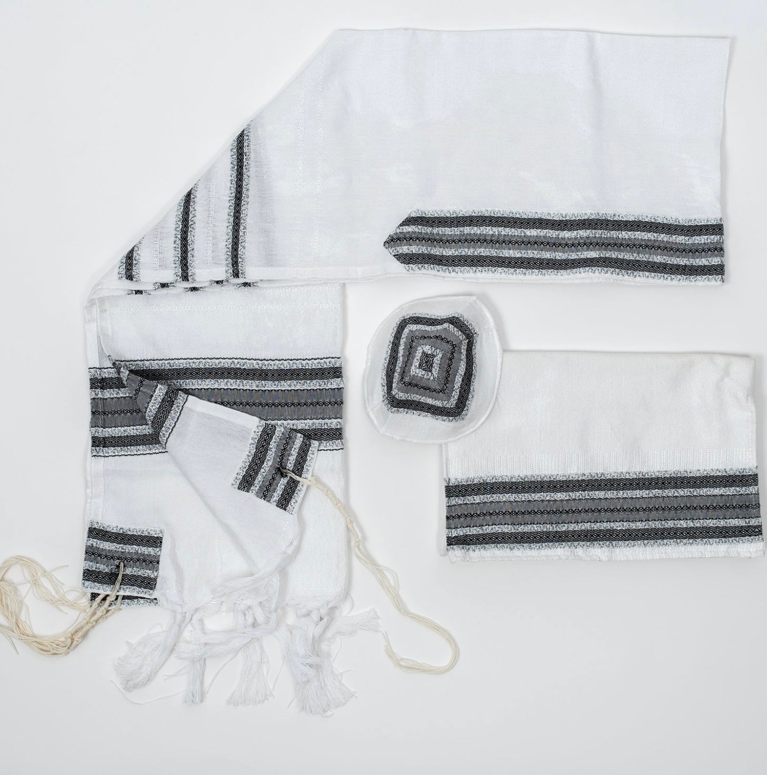 Gabrieli Tallit in Greys and Silver
