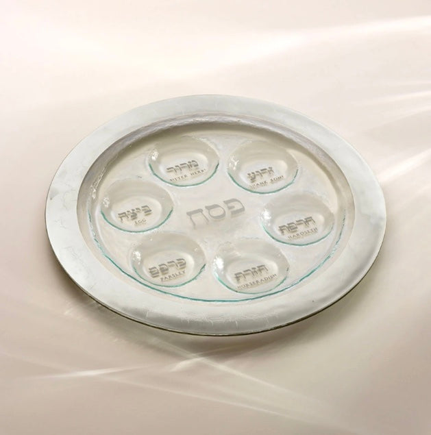 Gold and Platinum Annieglass Seder Plates