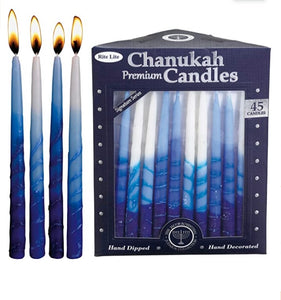 Chanukah Candles Shades of Blue
