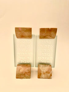 Jerusalem stone Candlesticks