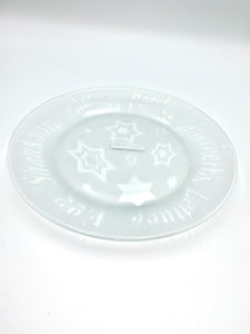 Frosted Glass Passover Dish  (Close Out/Sale)