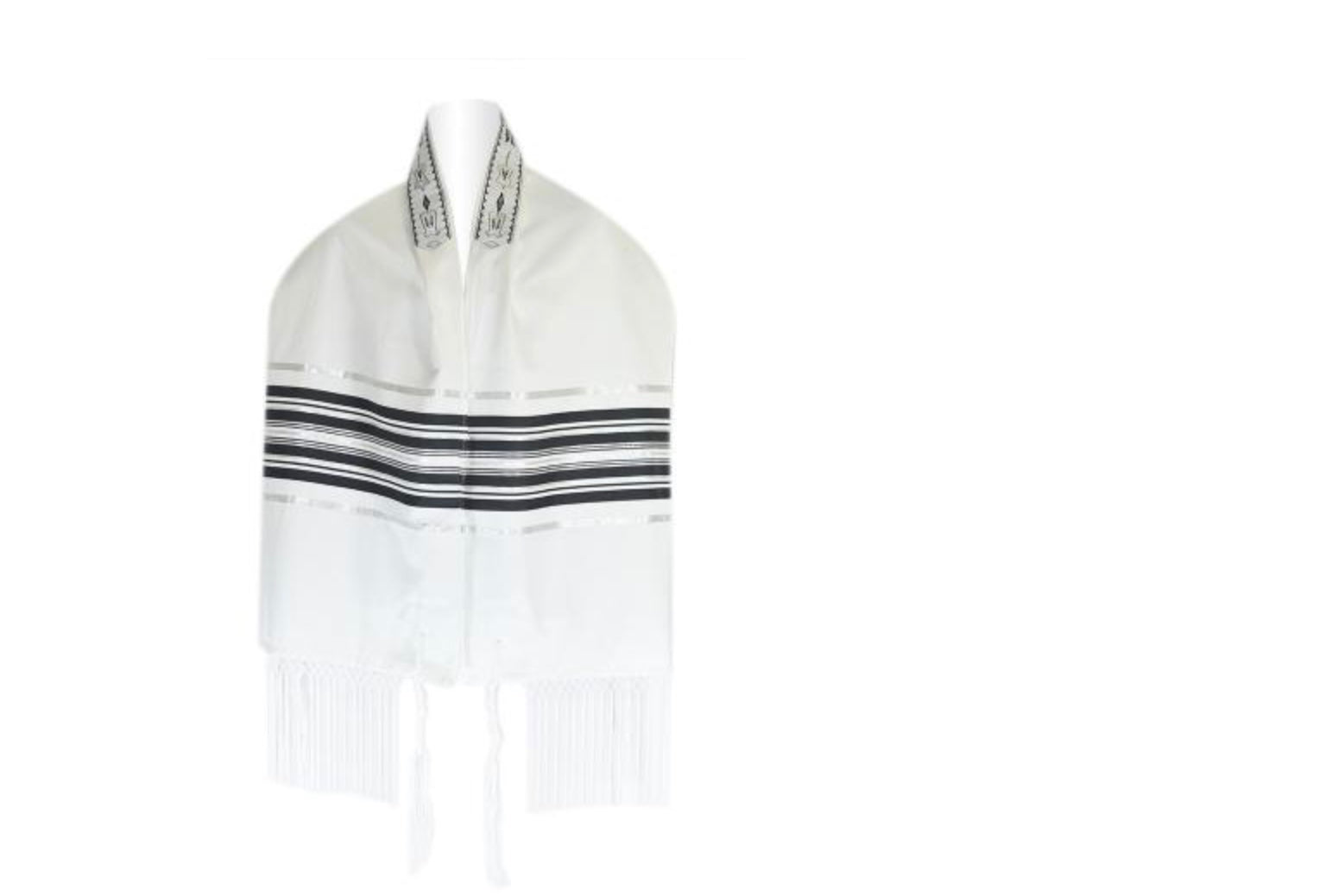 Black and silver striped Tallit