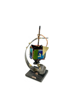 Load image into Gallery viewer, Gary Rosenthal Multi Color Spiral Dreidel on Stand
