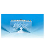 Load image into Gallery viewer, Crystal Etched &quot;Etz Chaim&quot; Tree of Life Menorah
