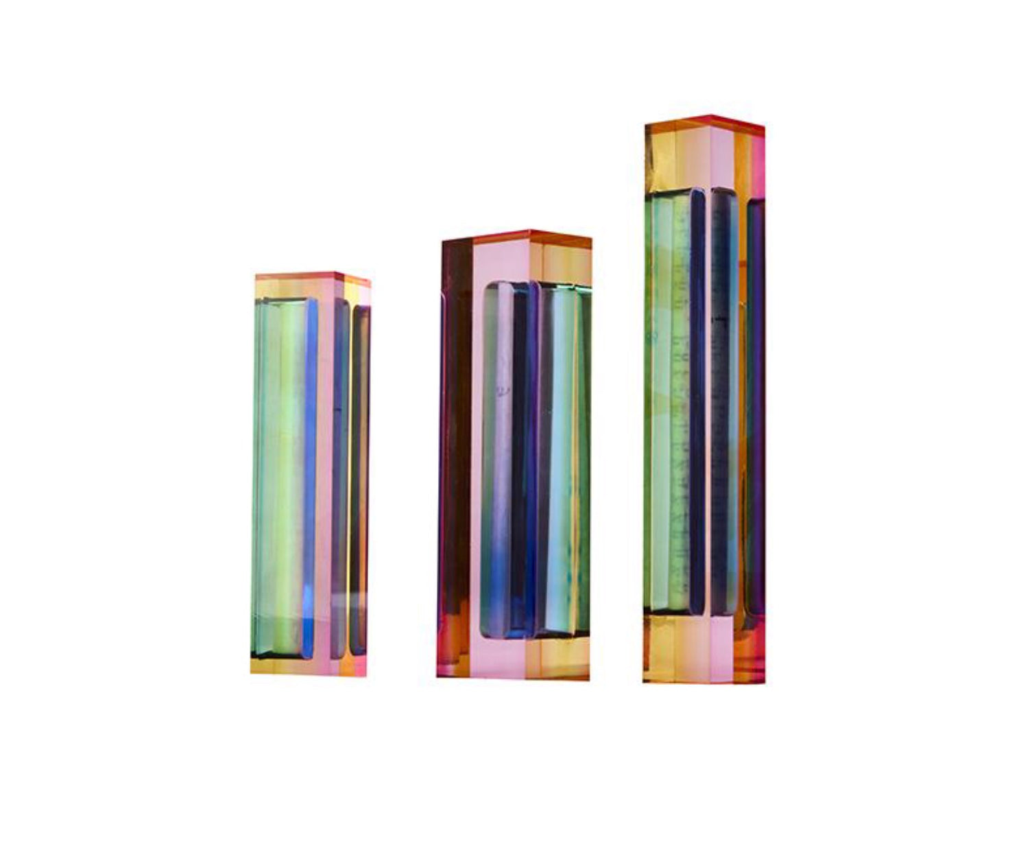 Acrylic Mezuzah Multicolor sized Small,Medium,Large