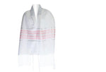 Load image into Gallery viewer, Pink and Silver striped Tallit

