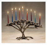 Load image into Gallery viewer, Bronze Tree of Life Menorah
