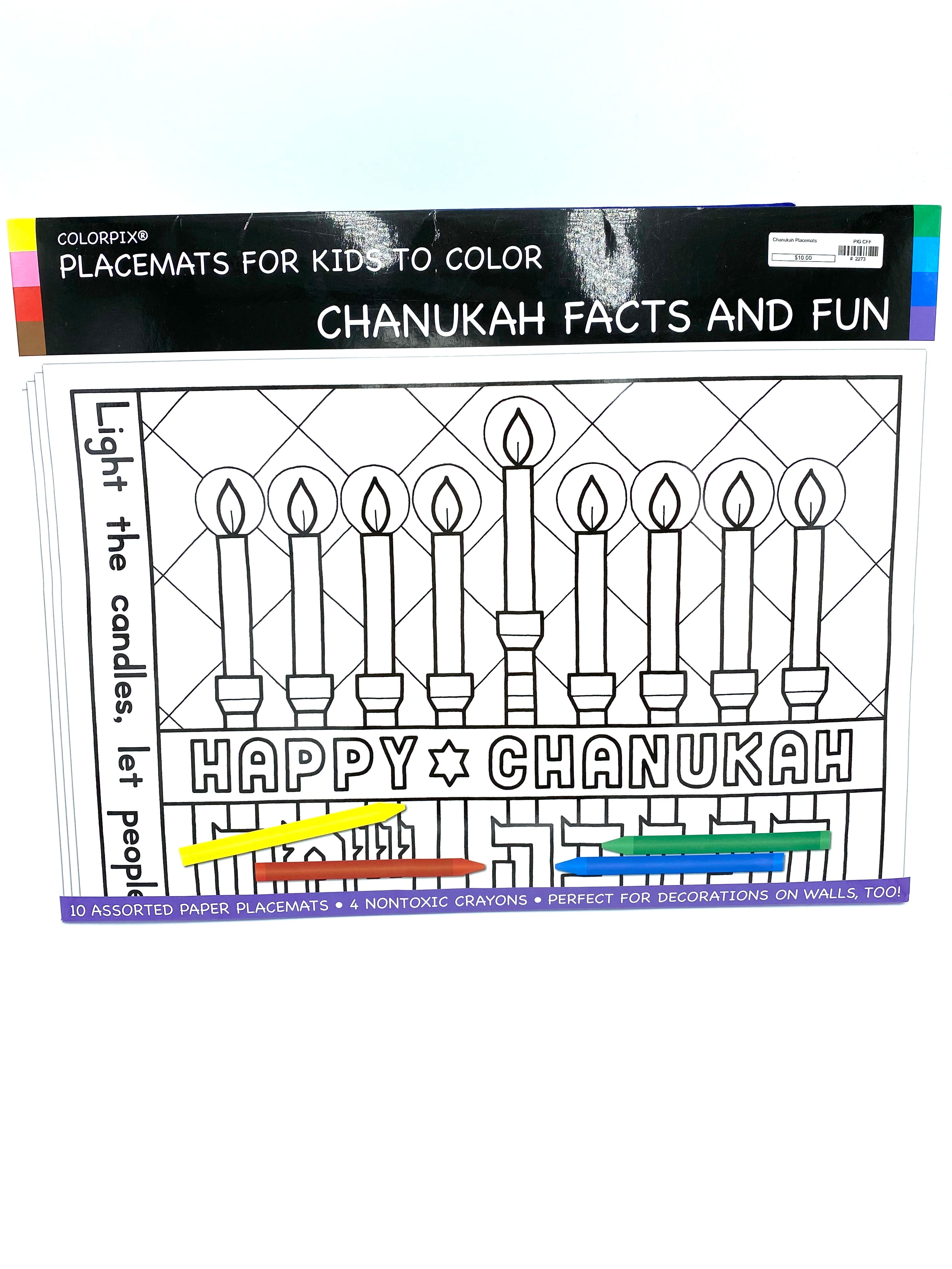Colorpix Placemats-Chanukah Facts and Fun