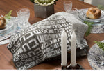 Load image into Gallery viewer, Gray Challah Cover - Velvet Hebrew
