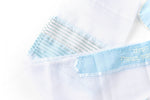 Load image into Gallery viewer, Tallit- Sheer delicate white tallit with light blue/turquoise design
